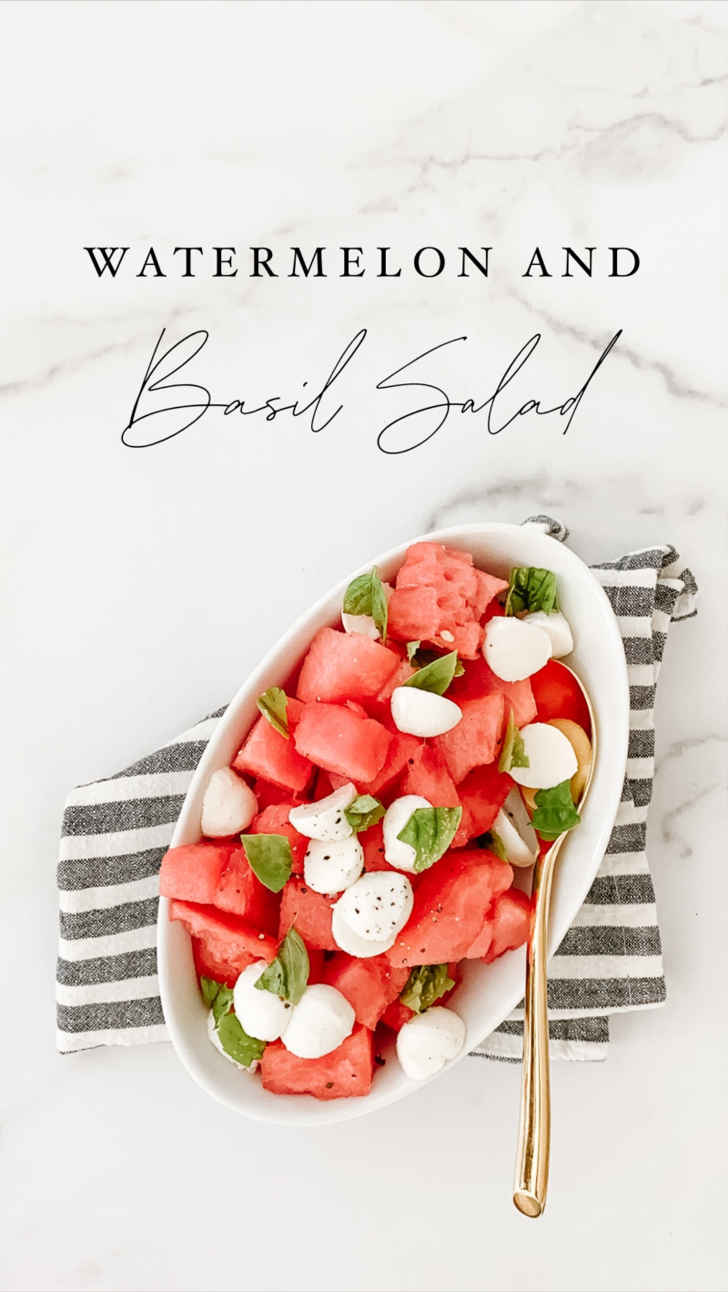 watermelon and basil salad