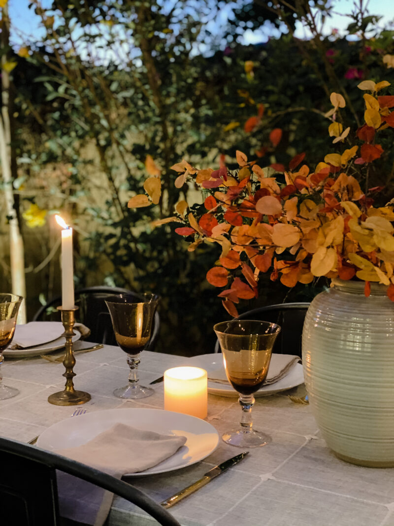 fall outdoor table