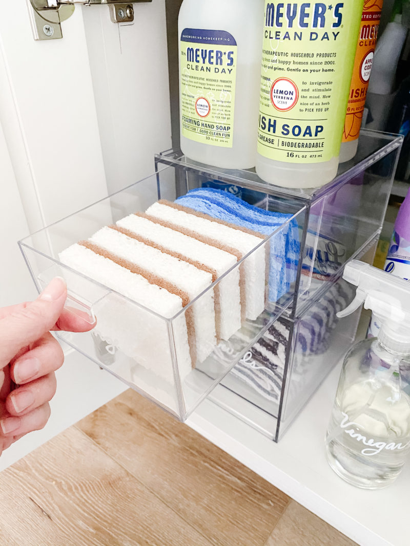 The Best Ways to Organize Under the Kitchen Sink  Blue i Style - Creating  an Organized & Pretty, Happy Home!