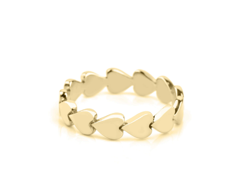 gold heart ring