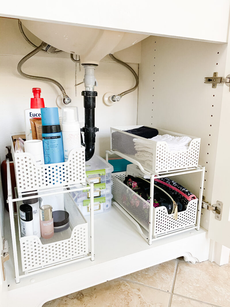 IHeart Organizing: Doubling up on Under the Sink Storage Space