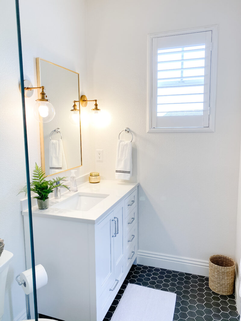 black and gold bathroom