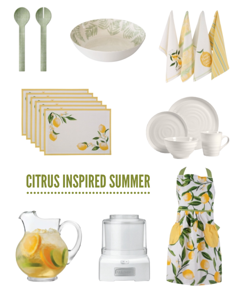 citrus inspired summer collage