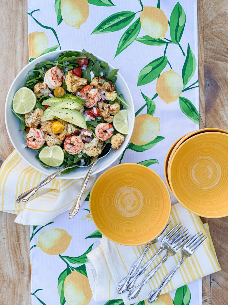 shrimp cauliflower salad