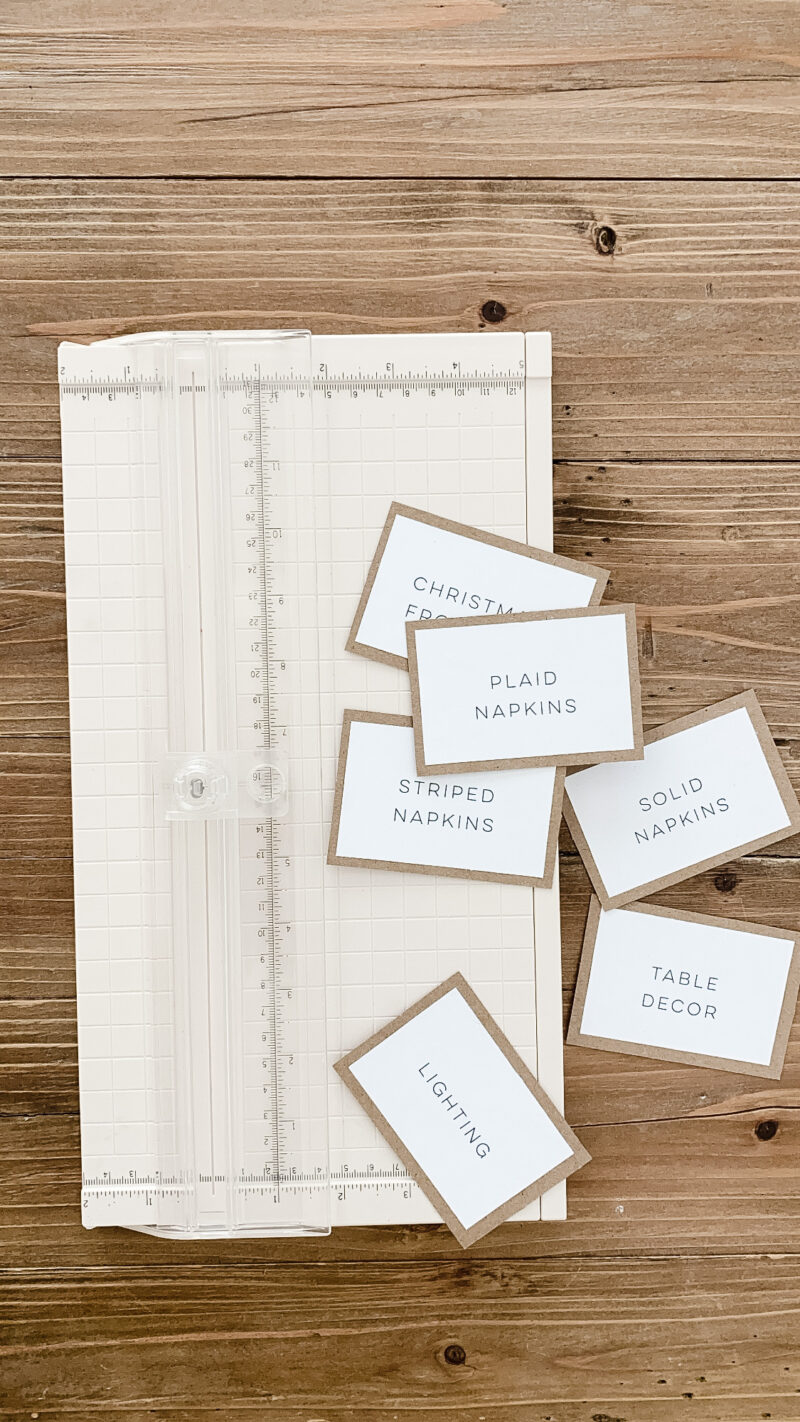 organization homemade labels