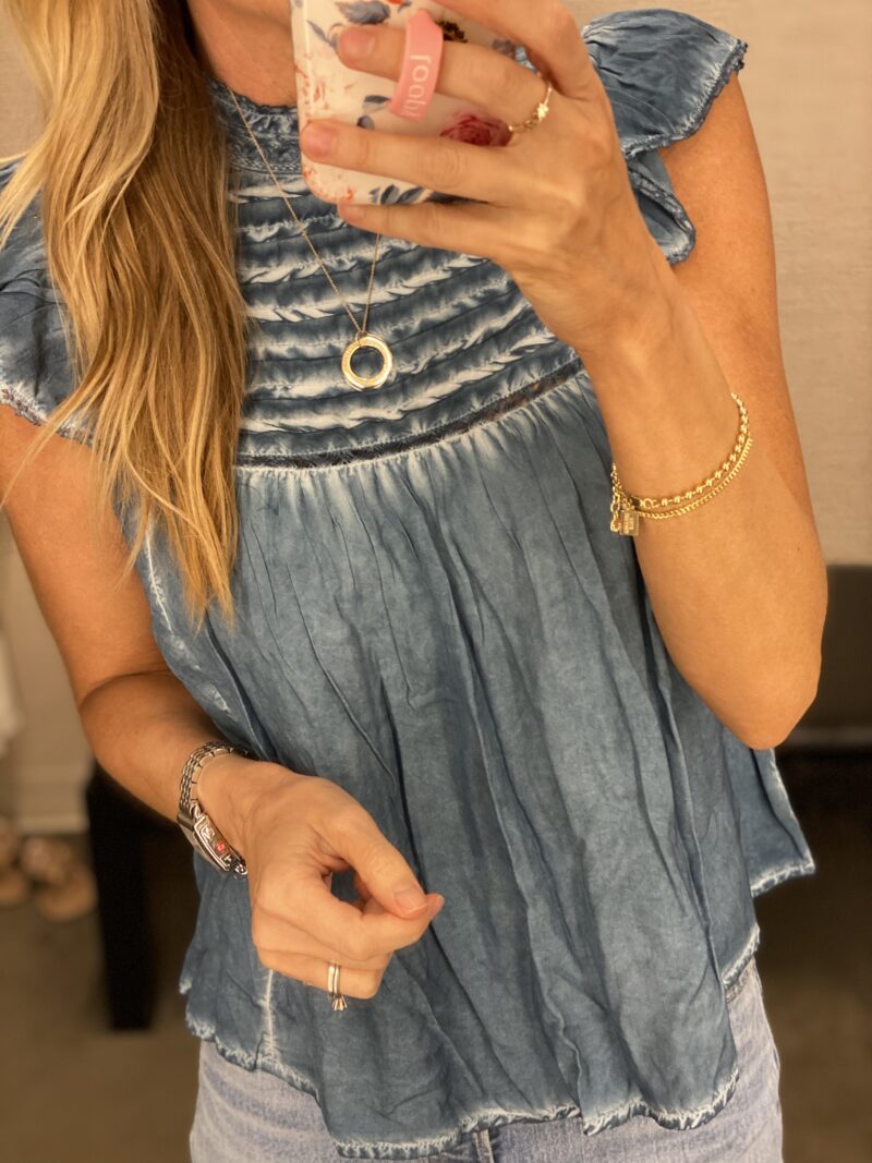 denim top