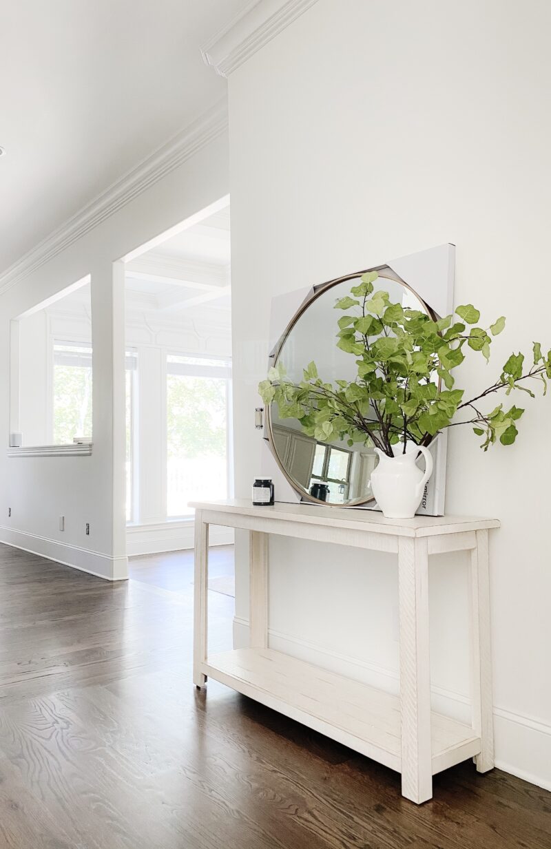 console table before