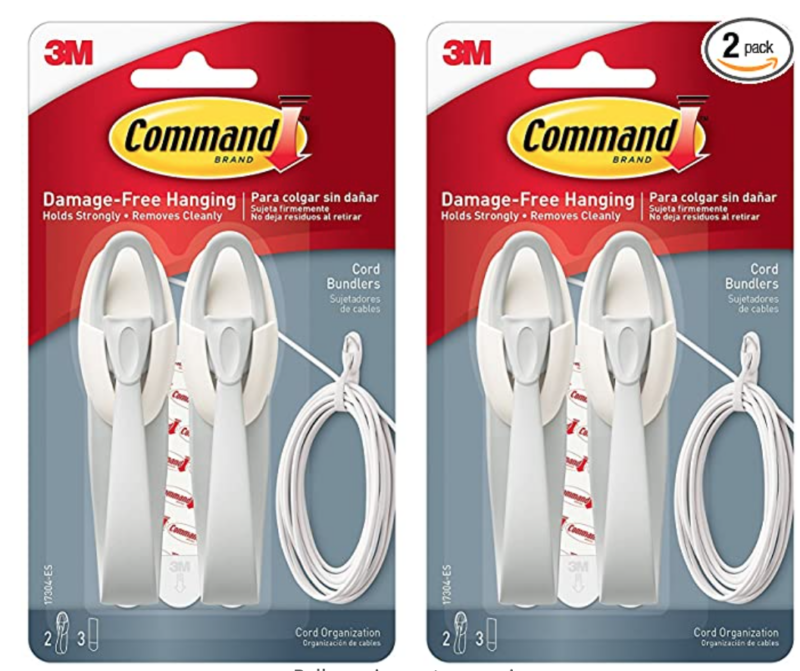 3M 17304 Command Cord Bundlers 4 Pack (8 Bundlers)