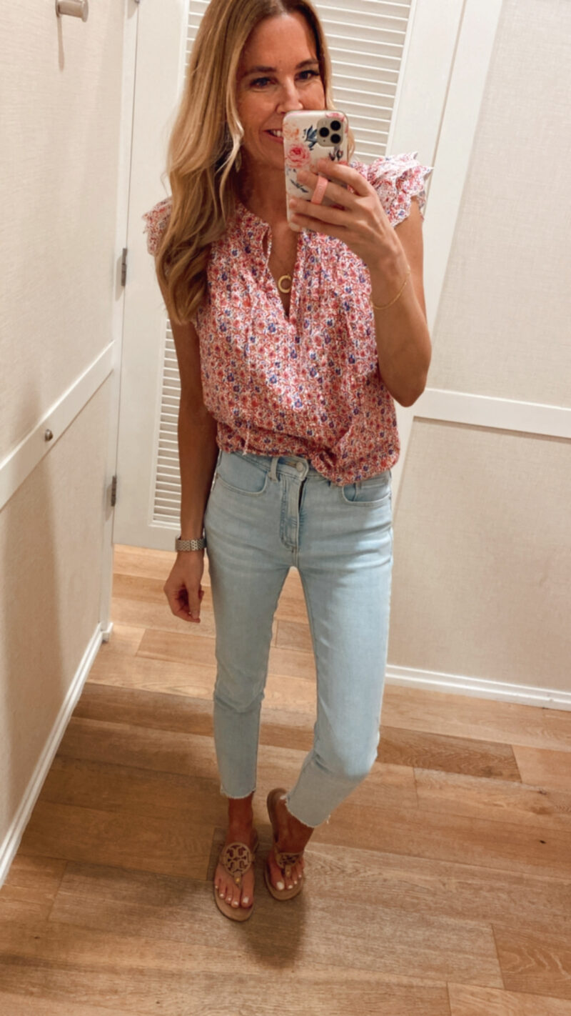 pink floral top