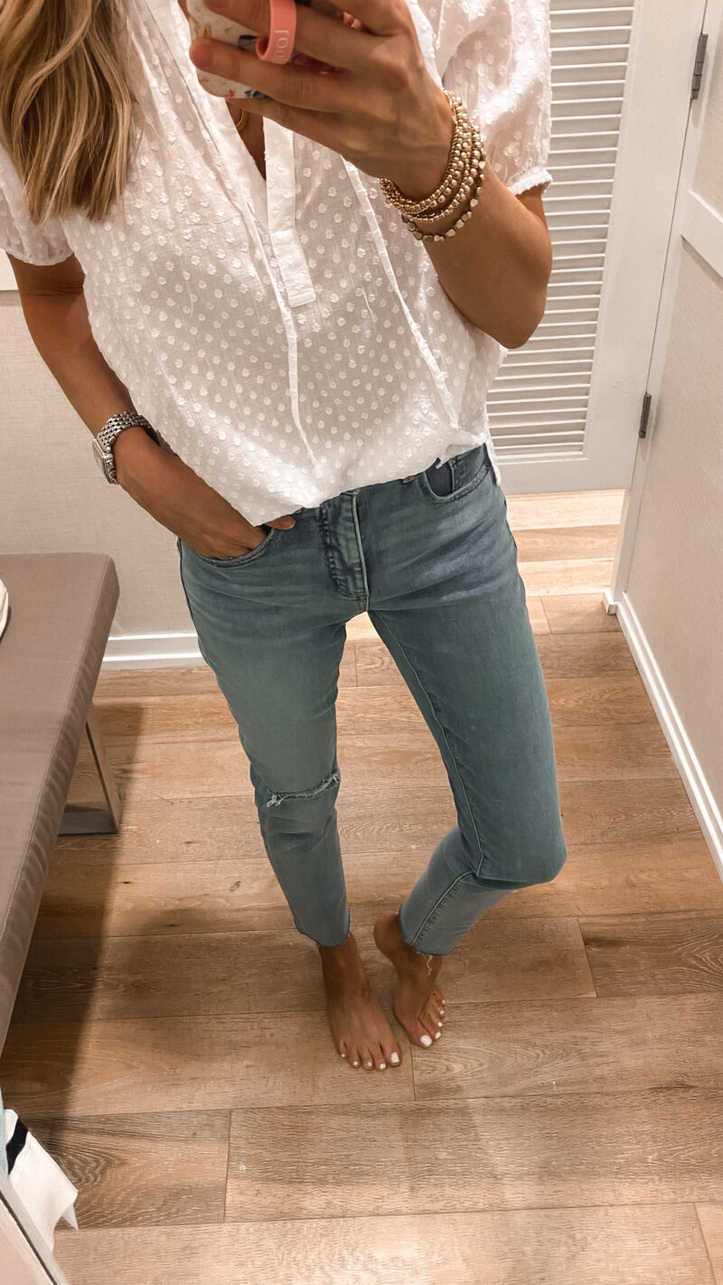 The loft best sale white jeans