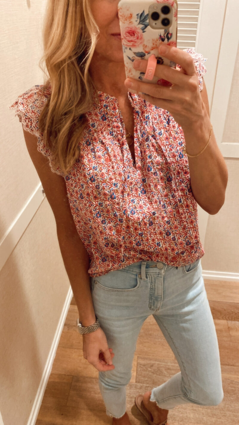 Loft store pink top