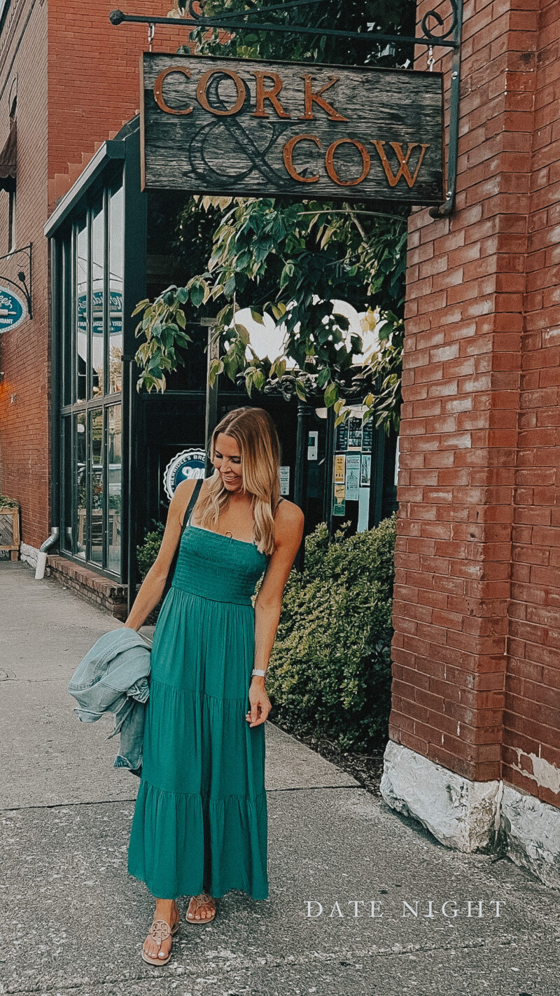 green dress