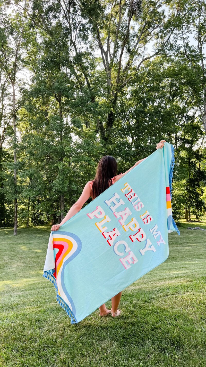 my happy place towel