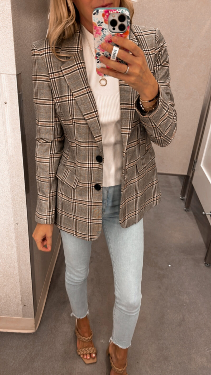 plaid blazer