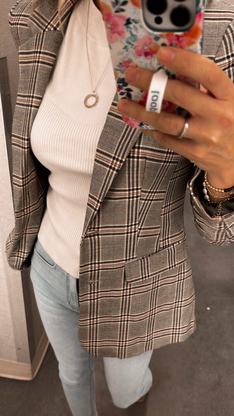 plaid blazer