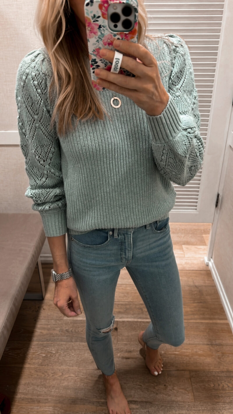 light green loft sweater