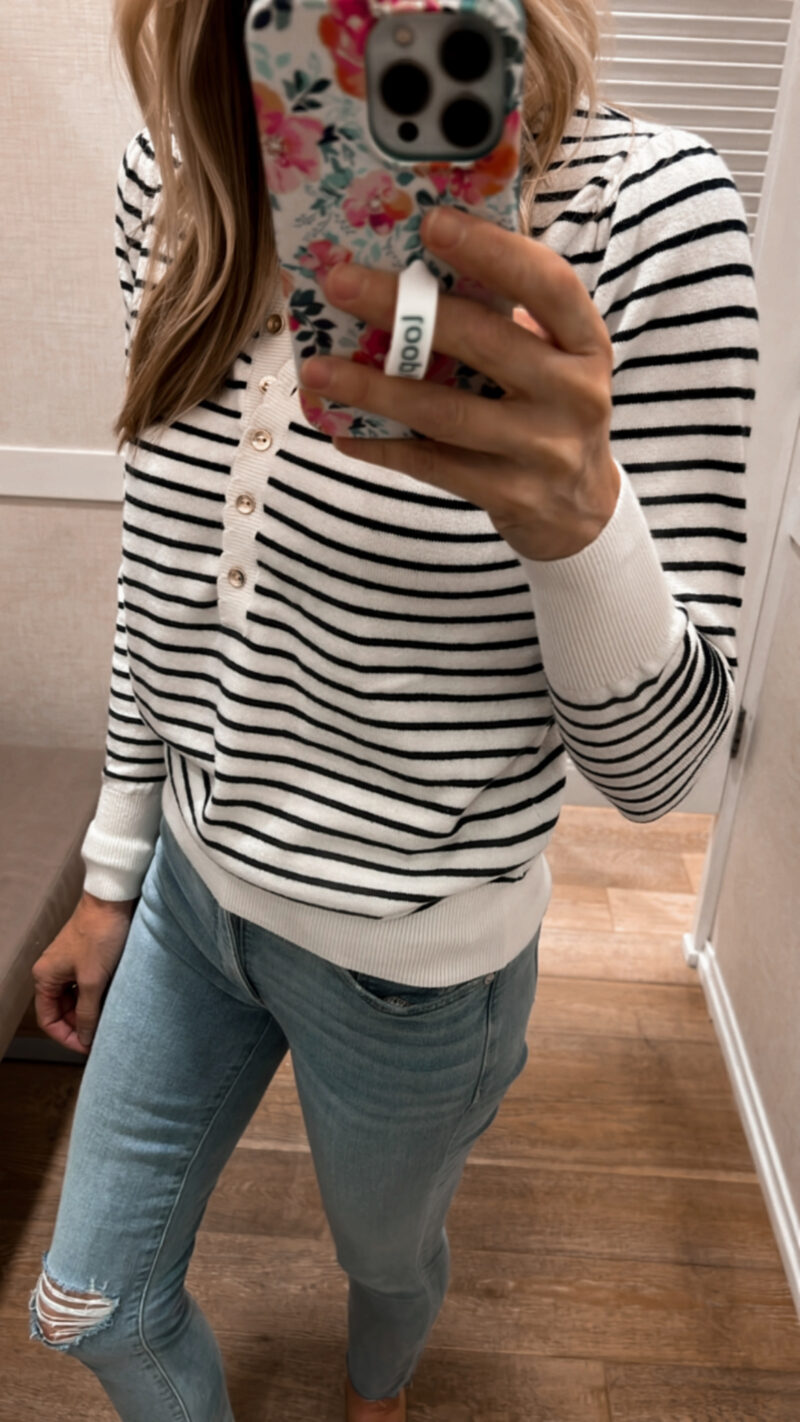 Loft hotsell striped sweater