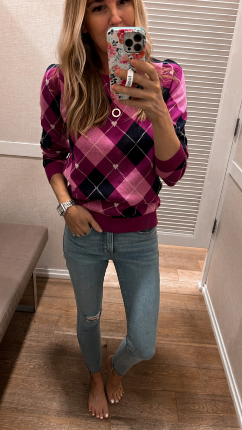 loft pink sweater