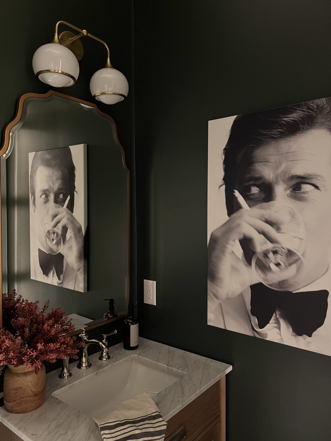 Our Moody Powder Room Reveal - A Thoughtful Place