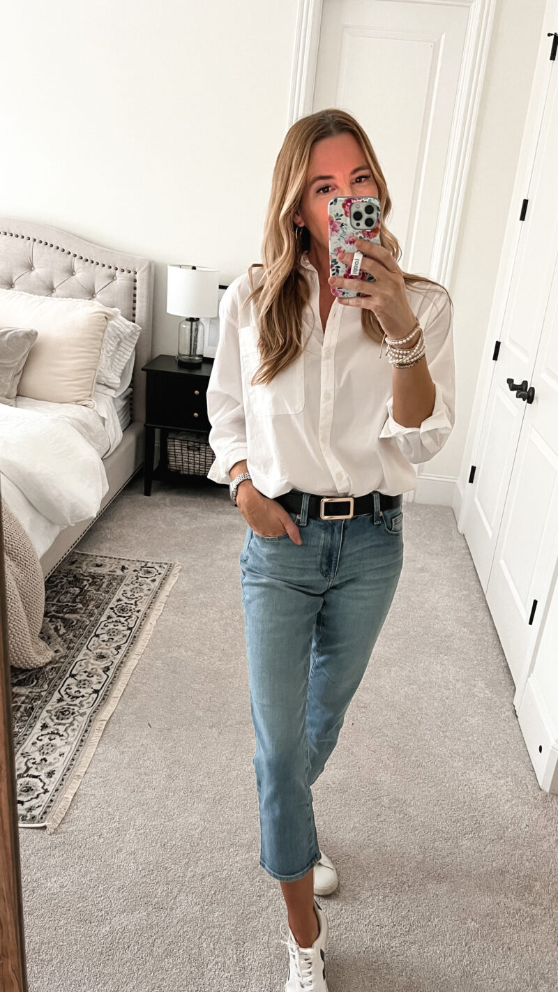 classic white button down