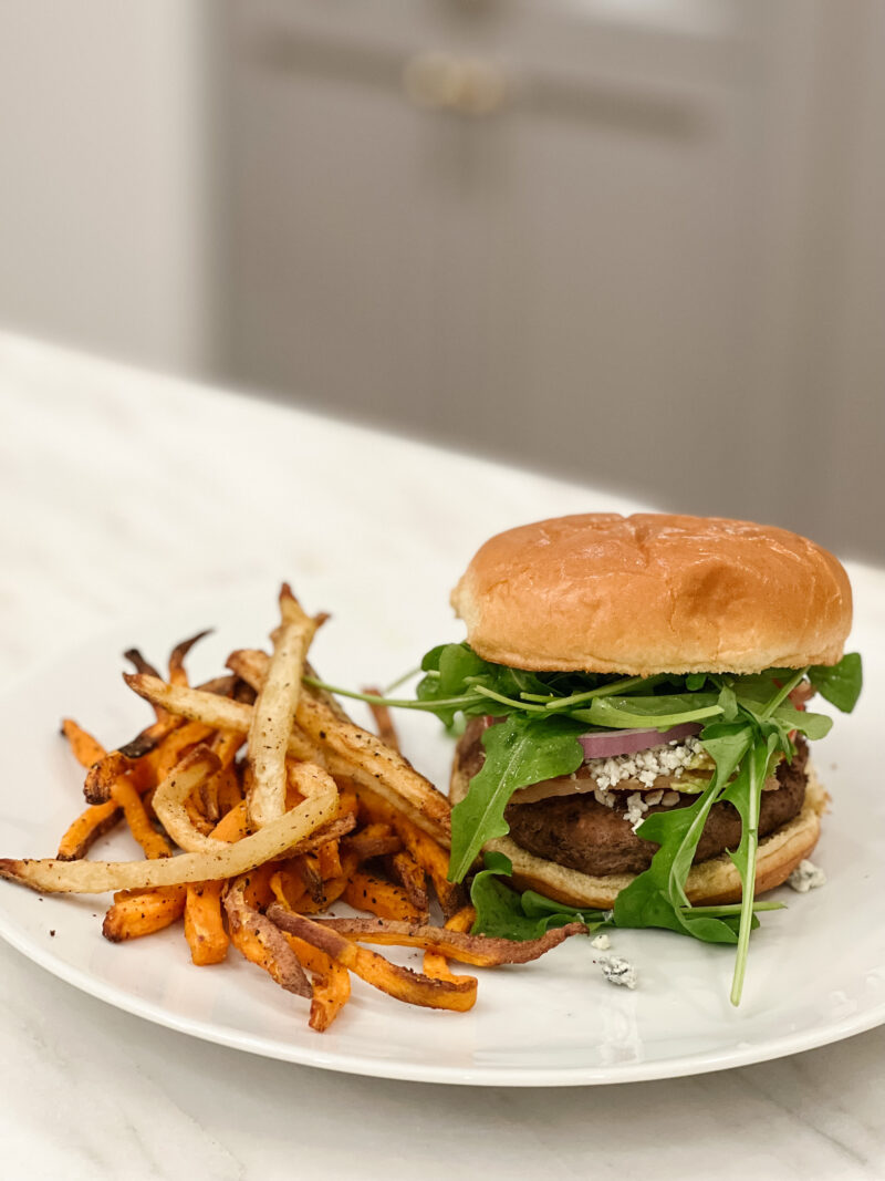 burger and fries