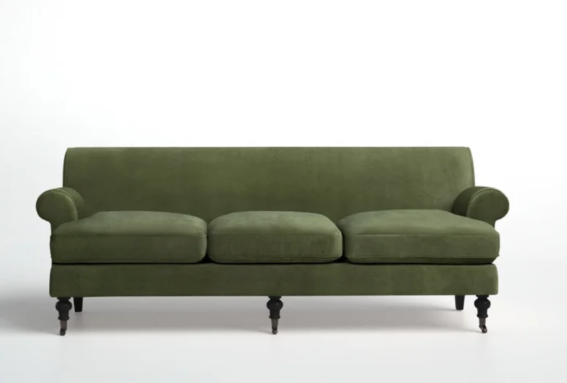 green sofa