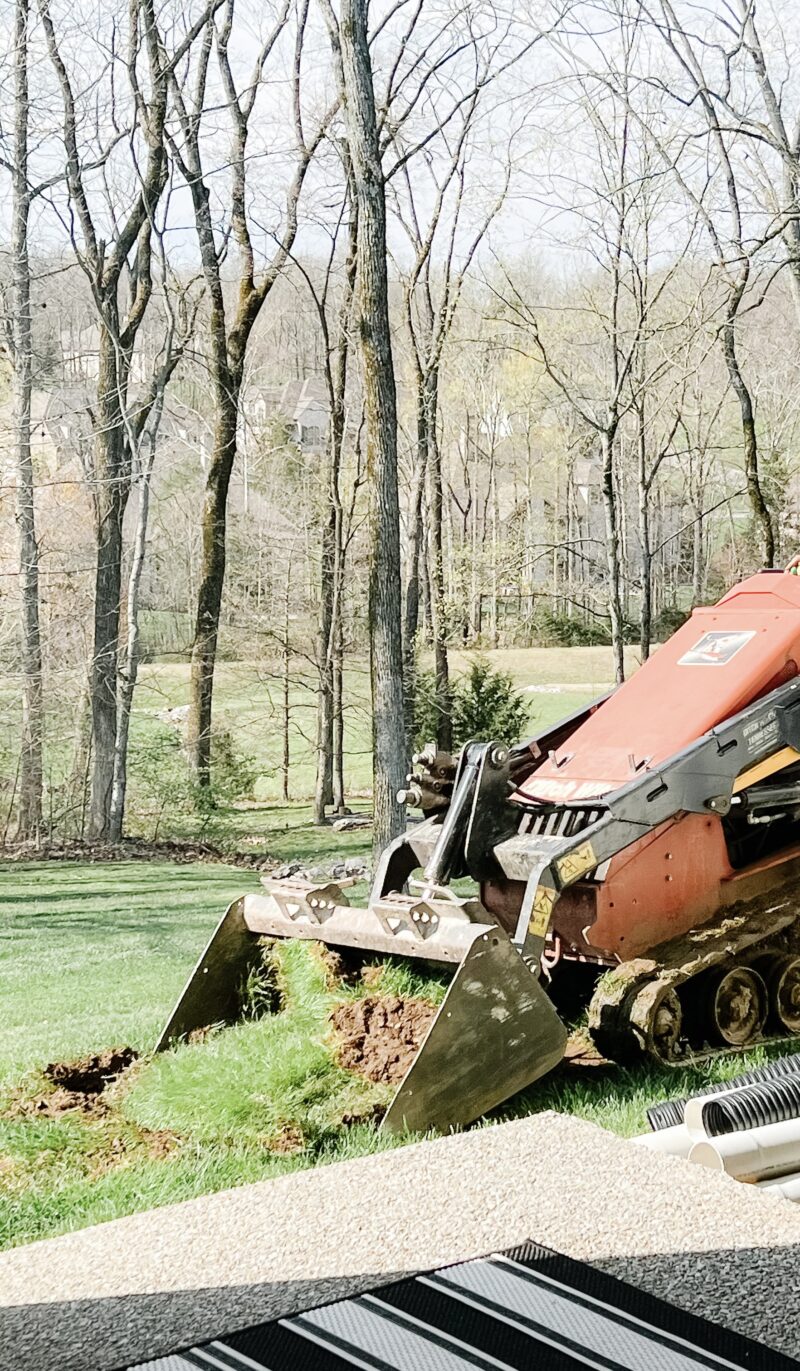 backyard breaking ground