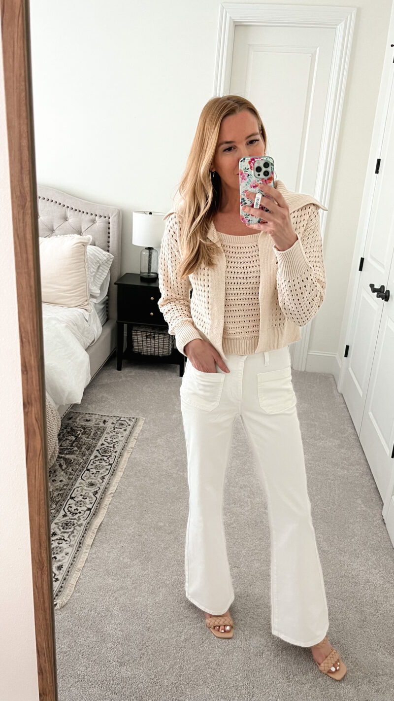 Long Cardigan Outfit Ideas for Early Spring - DIY Darlin'  How to wear  cardigan, White cardigan outfit, Long cardigan outfit