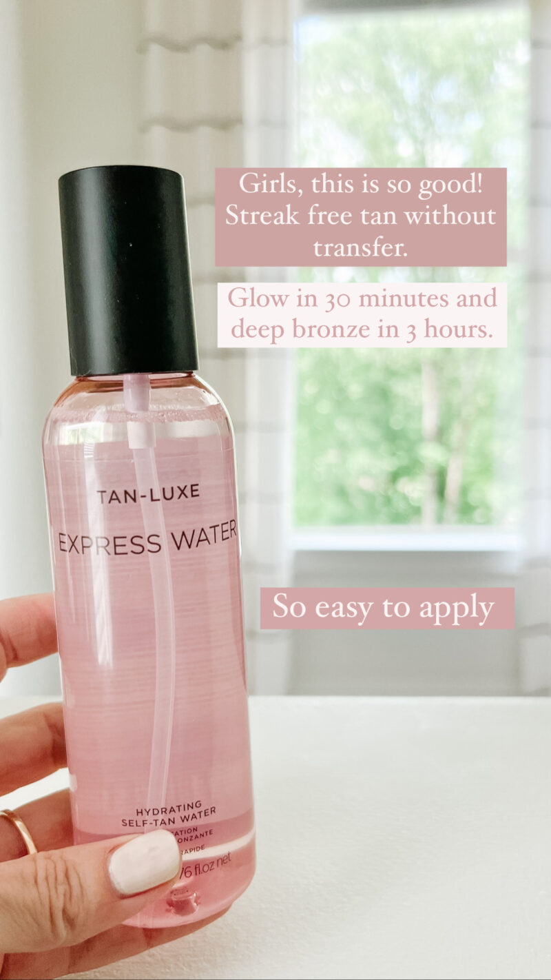 tan luxe express water