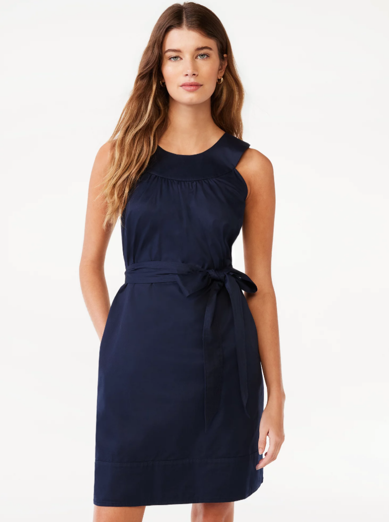 navy walmart dress