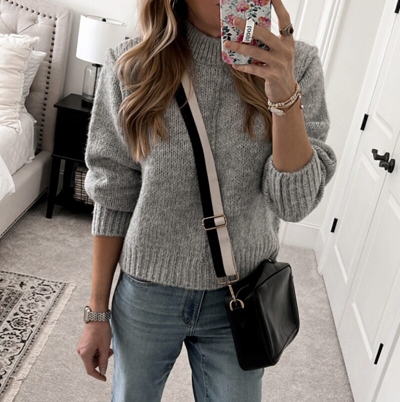 gray sweater