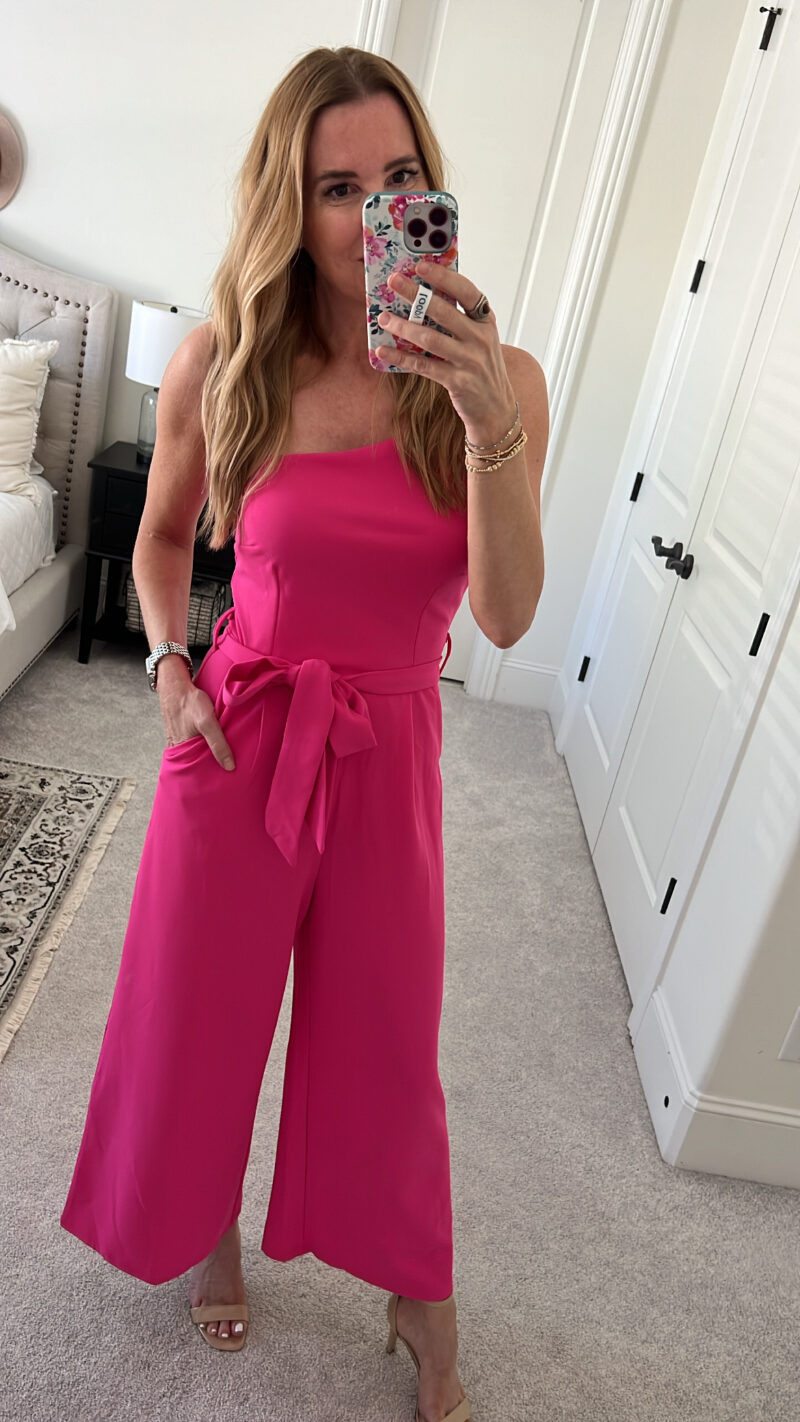 pink jumpsuit