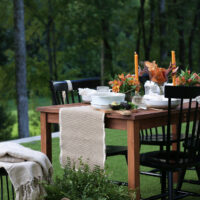 fall outdoor dining