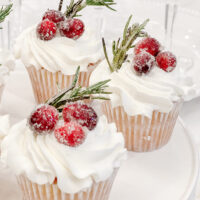 sugared cranberry cupcakes