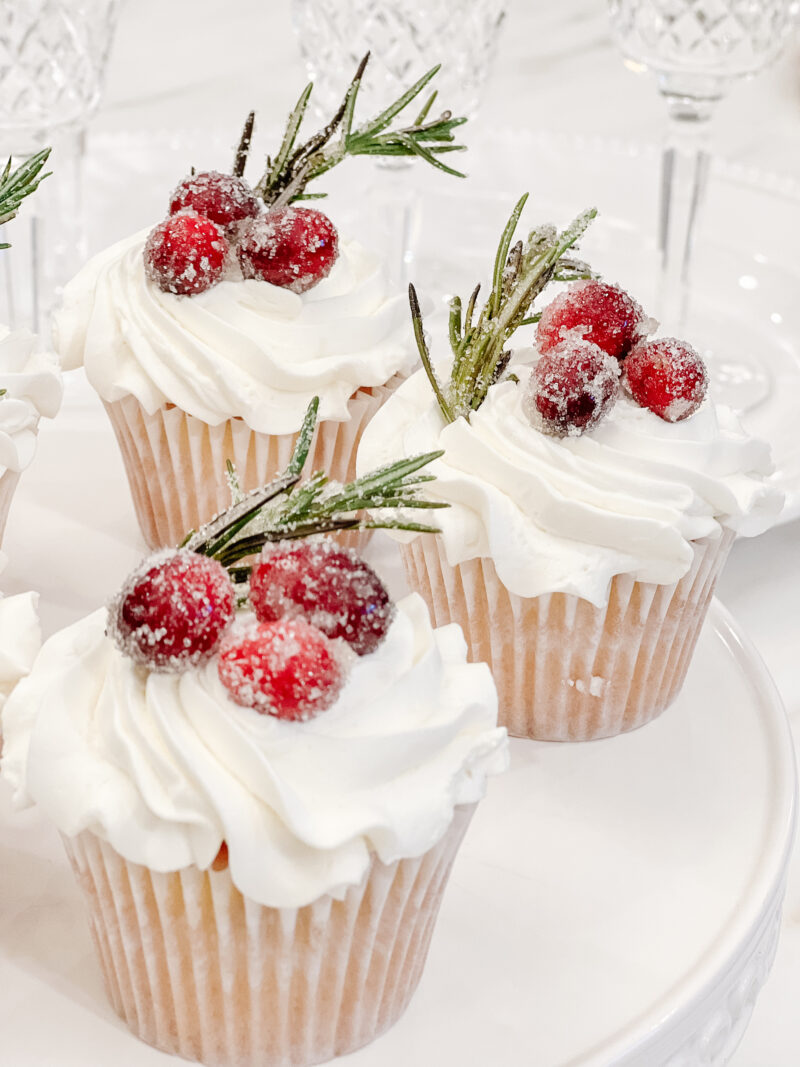 sugared cranberry cupcakes