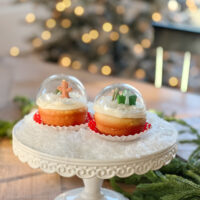 snow globe cupcakes