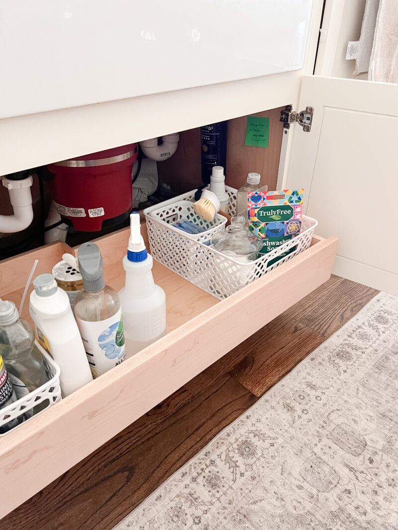pull out drawer under sink