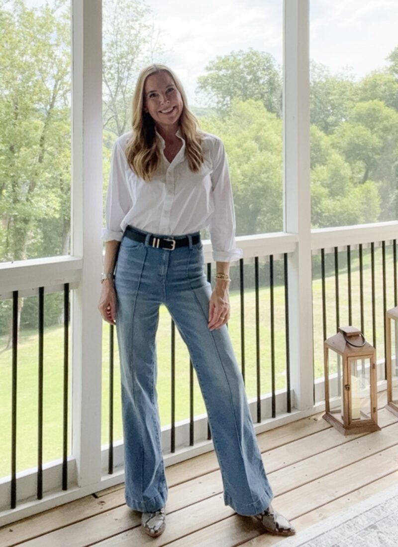 white button down