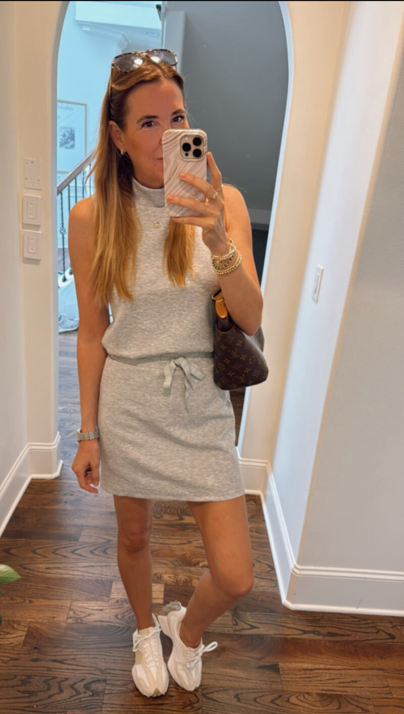 grey outfit